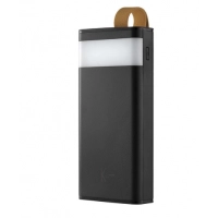 повербанк 20000 mAh, 2 USB выход, заряд через MicroUSB/Type-C, индикатор заряда