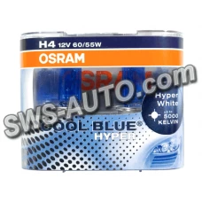 лампа H4 12V 60/55 (43) OSRAM Cool Blue H 5000K+50% (2шт)****