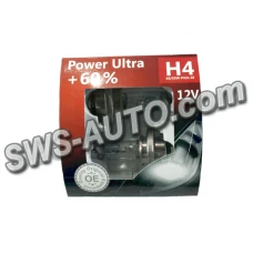 лампа H4 12V 60/55 (43) BREVIA Power Ultra +60% (2шт)