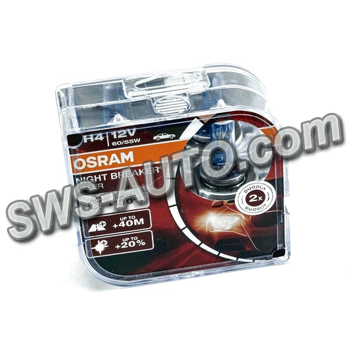 лампа H4 12V 60/55 (43) OSRAM Night Breaker Laser+130%(2шт)********