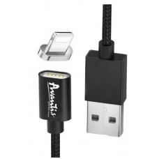 кабель для заряджання магнітний Avantis USB - iPhone, 1.0м, 2.4А чорний Superior