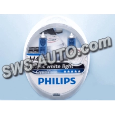 лампа H4 12V 60/55 (43) PHILIPS Cristal Vision 4300K (2шт)