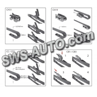 щітка склоочисника CHAMPION каркас. Easyvision Easy Clip  550мм  1шт
