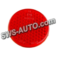 катафот круглий з гвинтом червоний