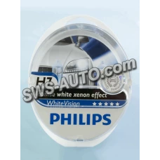 лампа H7 12V 55 W PHILIPS White Vision Ultra +60% 4200K (2шт)