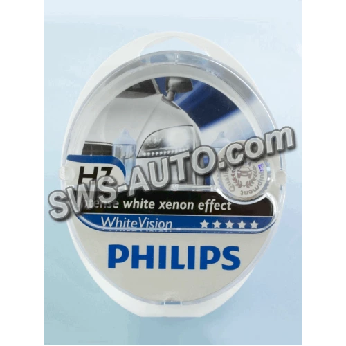 лампа H7 12V 55 W PHILIPS White Vision Ultra +60% 4200K (2шт)