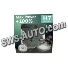 лампа H7 12V 55 W BREVIA Max Power+100%(2шт)