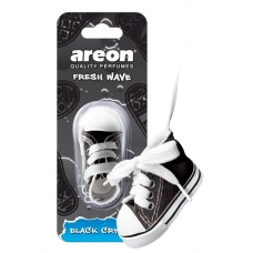ароматизатор на зеркало сухой AREON Wave Fresh Кеды  "Черный кристал"