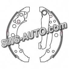 колодки барабанные VW Golf I-II, Polo, Passat B3-B4, Audi 80 B2-B3  (180x31)  (ABE)