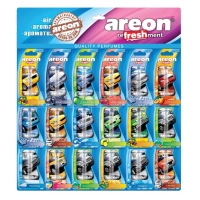 ароматизатор на дзеркало рідкий  8мл  AREON Машинки   MIX (планшет 18шт)
