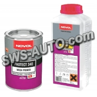 грунт акриловый <1+1> Novol PROTECT 340 красный  1л Кислотный