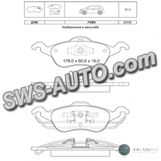 колод.торм. пер. Ford Focus (98-04)  (Dafmi Intelli)