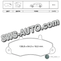 колод.торм. пер. Ford Transit 91-00  R14 (Dafmi Intelli)