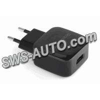 зарядний пристрій від мережі 220В на  USB 2.4A чорний