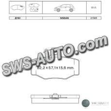 колод.торм. зад. Nissan Primera (P10,11), Almera (N16) 00->  (Dafmi Intelli)