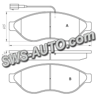 колодки гальмівні передні Fiat Ducato-Peugeot Boxer 06-> (1.1-1.5T)  (Dafmi Intelli)