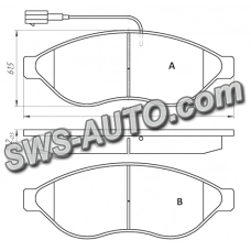 колод.торм. пер. Fiat Ducato-Peugeot Boxer 06-> (1.1-1.5T)  (Dafmi Intelli)