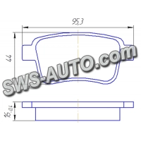колод.торм. зад. Renault Kangoo 08->, MB Citan (415)  (Dafmi-Intelli)