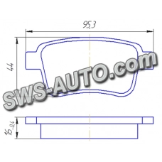 колод.торм. зад. Renault Kangoo 08->, MB Citan (415)  (Dafmi-Intelli)