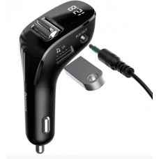 FM модулятор Baseus CCF40-01  USB/MP3/12-24В/USB зарядка 2А/Bluetooth 5.0