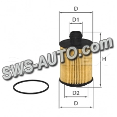 фильтр масл. Fiat Doblo 1.3D Multijet 10->, Opel Combo 1.6DCTI 10->  (SMARTEX)