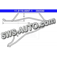 ПРЖ суппорта прижимная Lanos/Opel (против стука) ATE (шт.)