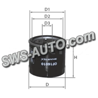 фильтр масл. Mazda 626 GC/GD/GE (h65)  (SMARTEX)