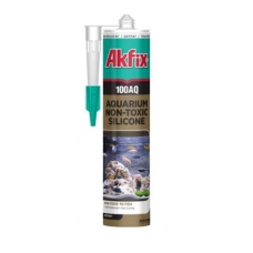 герметик  силіконовий санітарний акваріумний Akfix 100AQ  280мл (чорний)