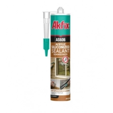 герметик  акриловий силіконізований Akfix АS606 310мл (білий)