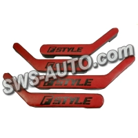 ручка дверей - підлокітник 2106 (4шт) червона  з написом FSTYLE (шкірозамінник)