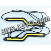 ходові вогні 12V DRL COB 180х15мм WHITE