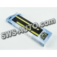 ходовые огни 12V DRL COB 170х15мм WHITE черные