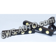 ходовые огни 12V DRL D 011 110х14мм 0,5W