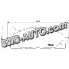 колод.торм. пер. Toyota Camry V40-V50, Avalon (05-18), Lexus ES (06-18)  (BREMBO)