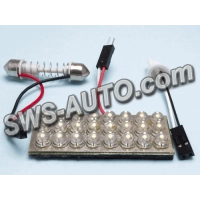 Світлодіодні плата+перехідники  24 LED
