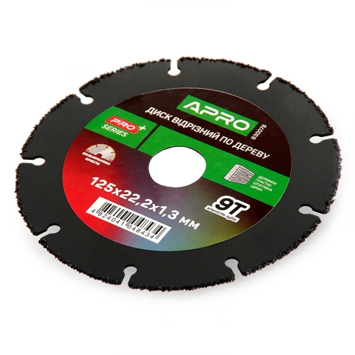 круг отрезной по дереву с вольфрамовой крошкой 125x22,2x1,3 мм, 9 зубьев