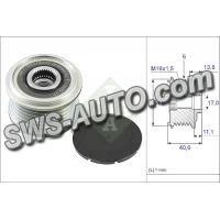 шкив генератора Renault Kangoo  1.5dCi 08->  (INA)