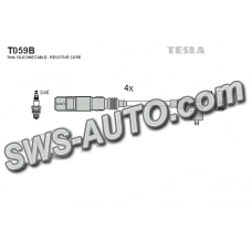 провода високовольт. Skoda Octavia (98-10), VW Bora (98-05) 1.6 AKL  (TESLA)
