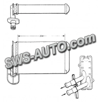 радиатор печки VW Golf II-III-IV, Passat B3-B4, Skoda Octavia Tour  (NRF)