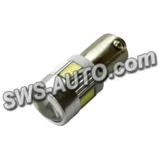 Світлодіодна лампа А 12-4 лазер.  WHITE  6 SMD 5630 (4+2) з лінзою