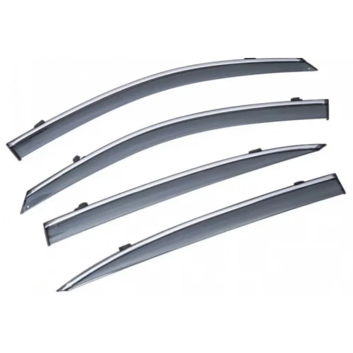 ветровик Honda Accord  9 сед 2015-2017 (скотч) TopVisor  c хром молдингом