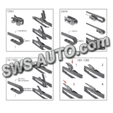 щетки дворн. CHAMPION каркас. Easyvision Easy Clip  450мм  1шт