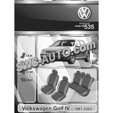 чохли салону VW Golf IV 1997-2003 хетчбек роздільна 