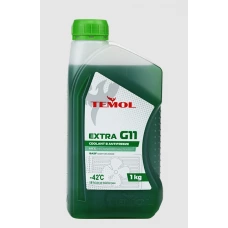 антифриз зеленый  1л (Temol) G11 Extra  -42