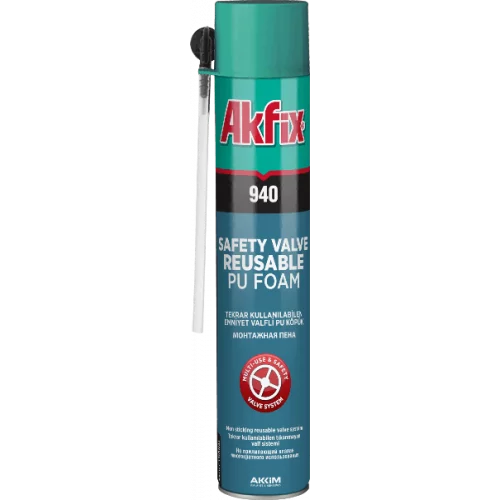 пена монтажная Akfix 940 850мл (многоразовый клапан)