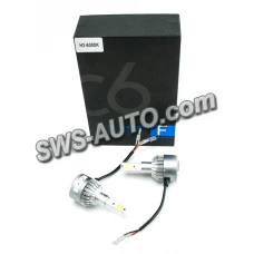 лампа LED H3 12V-24V C6 6000K 3800L  радиатор с вентилятором