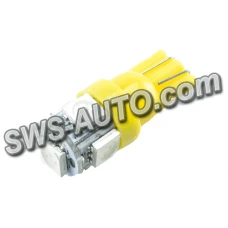 Лампа LED БЦ 12V W5W (W2,1x9,5d) T10 YELLOW  5 SMD 5050