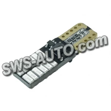 Лампа LED БЦ 12V W5W (W2,1x9,5d) T10 YELLOW 24 SMD 4014 обманка+драйвер