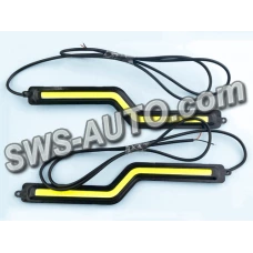 ходовые огни 12V DRL COB 180х15мм WHITE