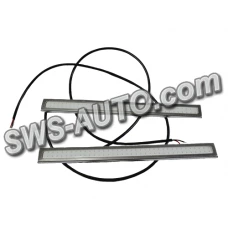 ходовые огни 12V DRL COB 170х15мм RED